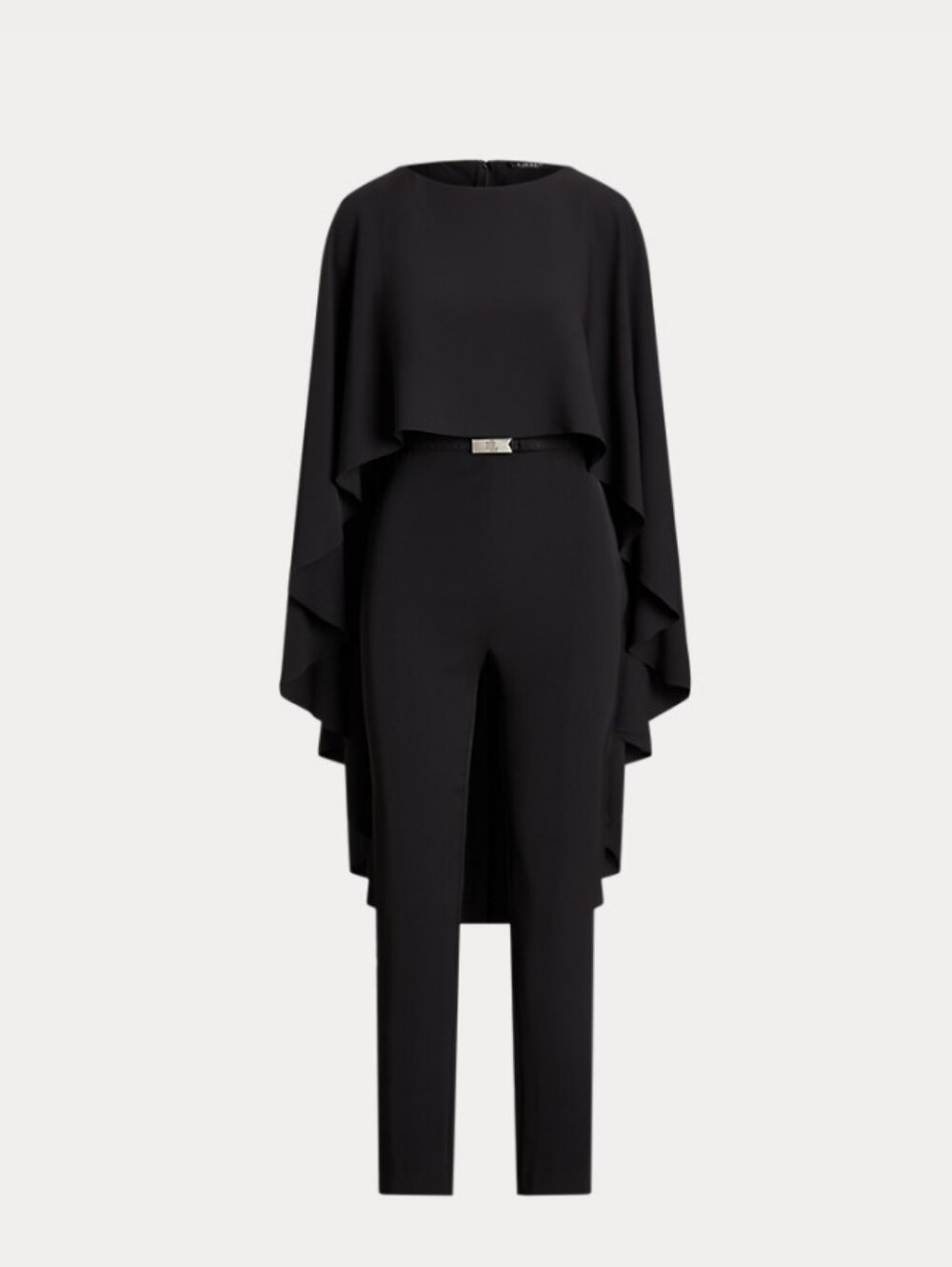 LAUREN RALPH LAUREN I NWT US 4 Caped Georgette Jumpsuit I black I no belt I $365